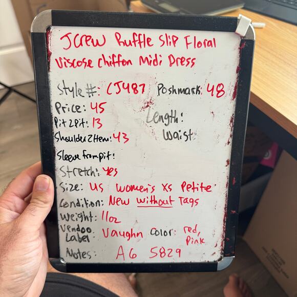 J Crew Ruffle Slip Floral Viscose Chiffon Midi Dress US Women's XS Petite - Picture 7 of 7